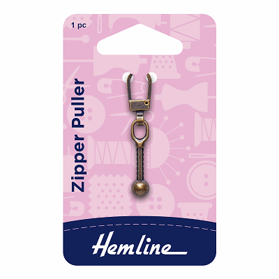 H164.01 Zipper Puller: Ball: Bronze